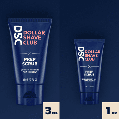 dollar shave club prep scrub size comparison