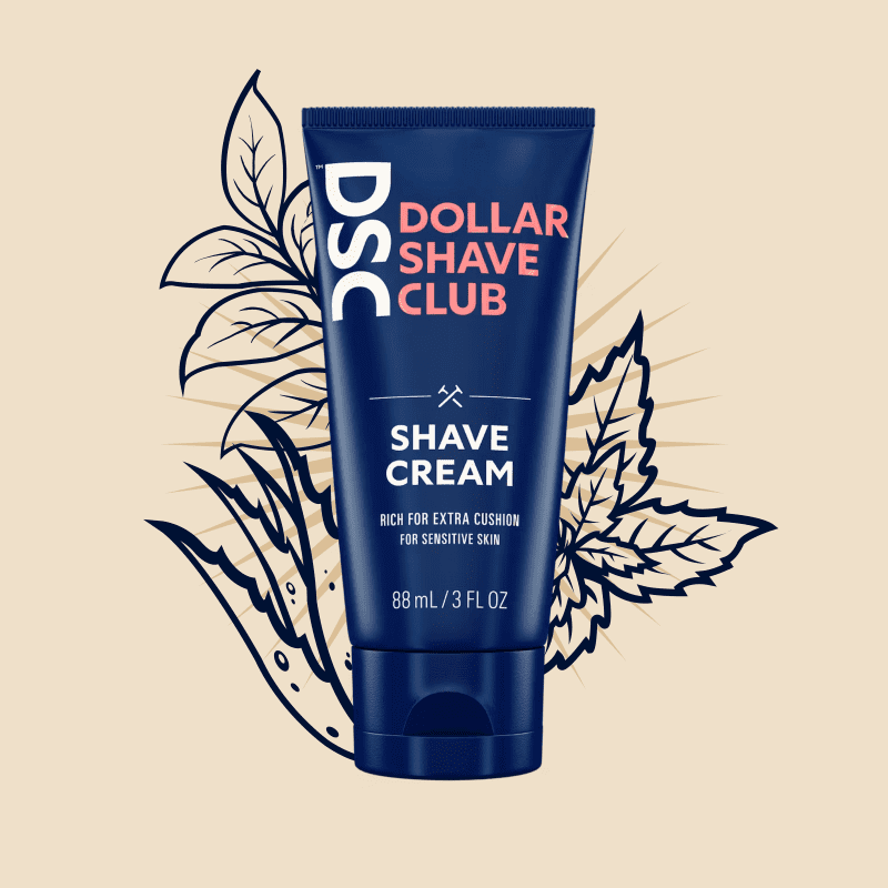 dollar shave club shave cream hero illustration